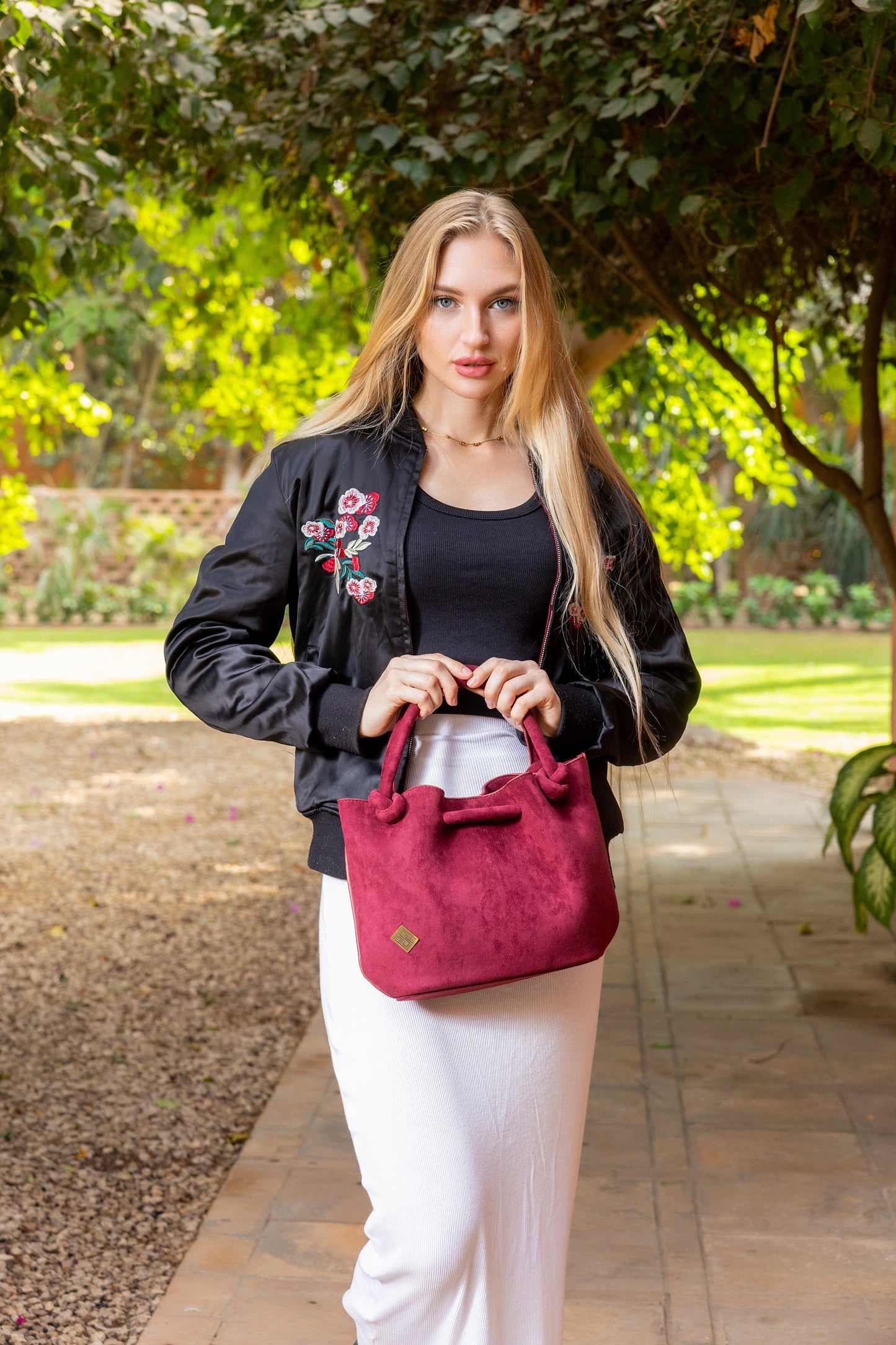 Soft Suede-Feel Handbag