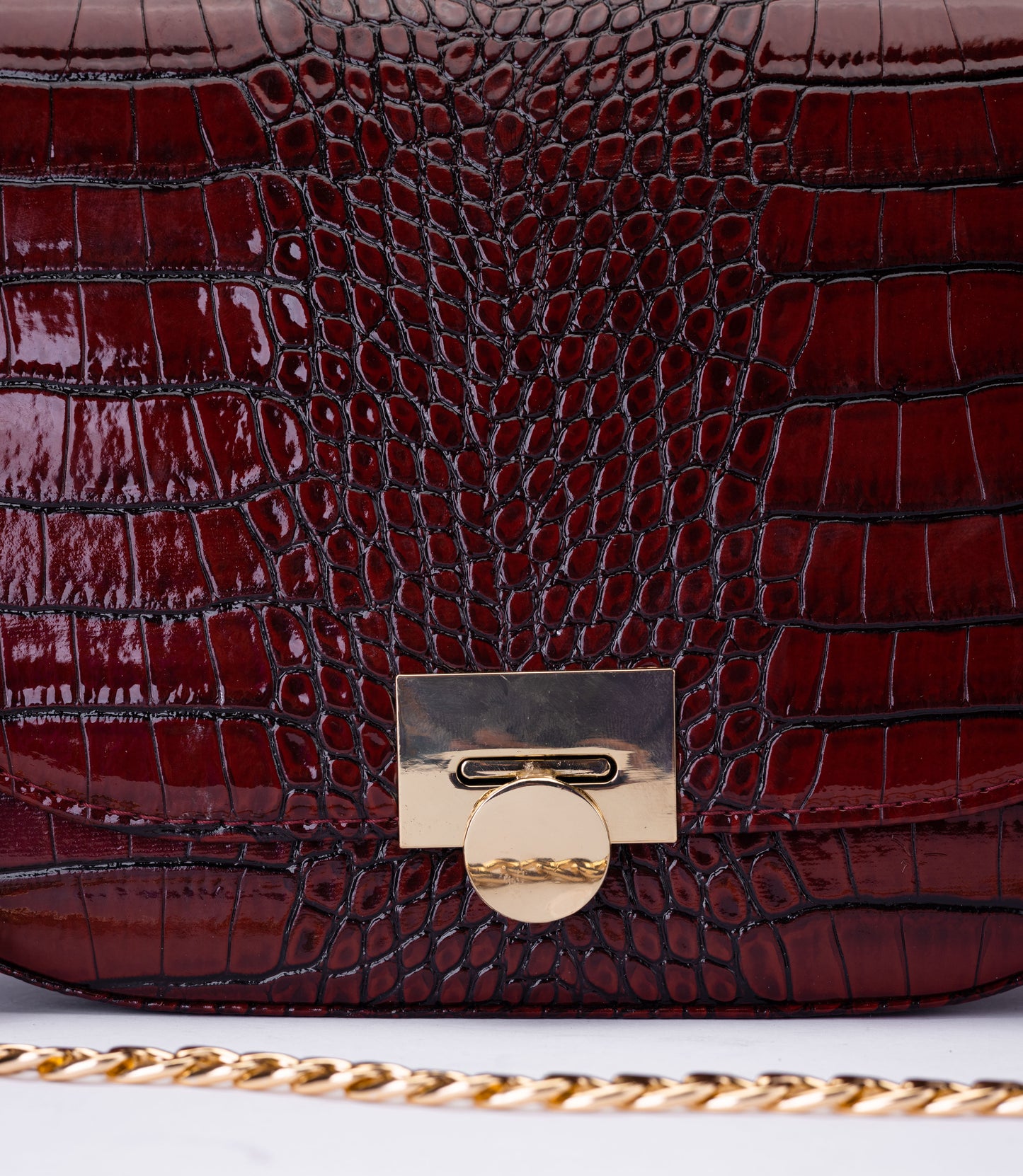 Luxury Croc-Effect Structured Handbag