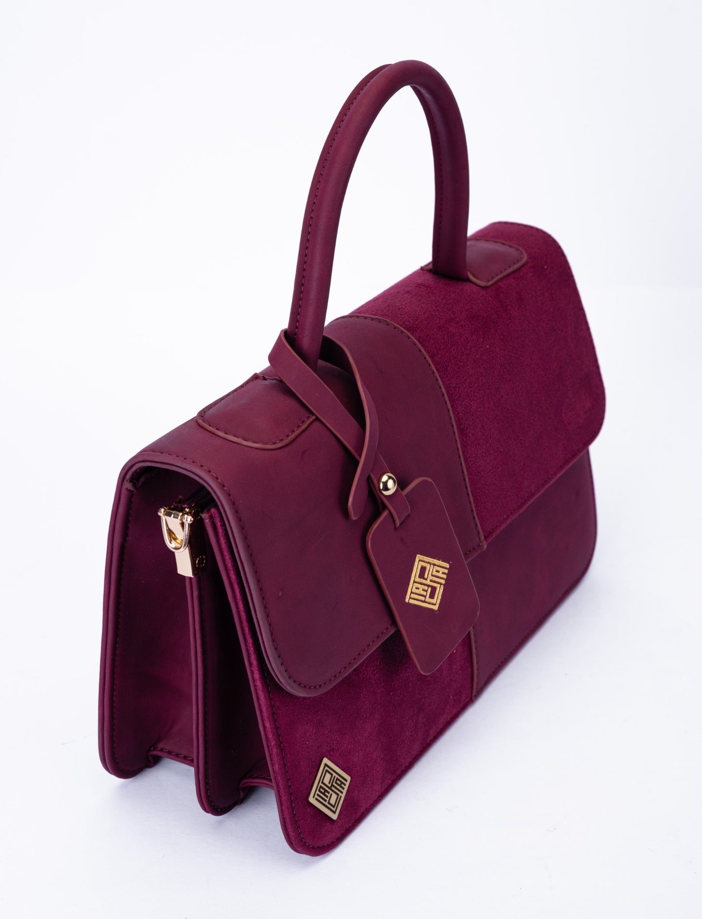 Elegant Dual-Tone Faux Leather Handbag
