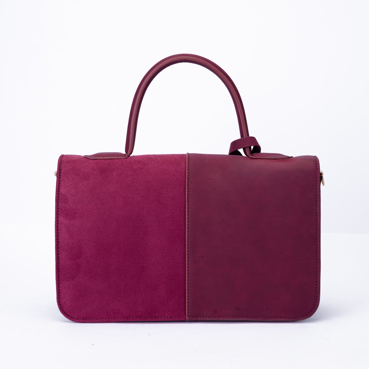 Elegant Dual-Tone Faux Leather Handbag