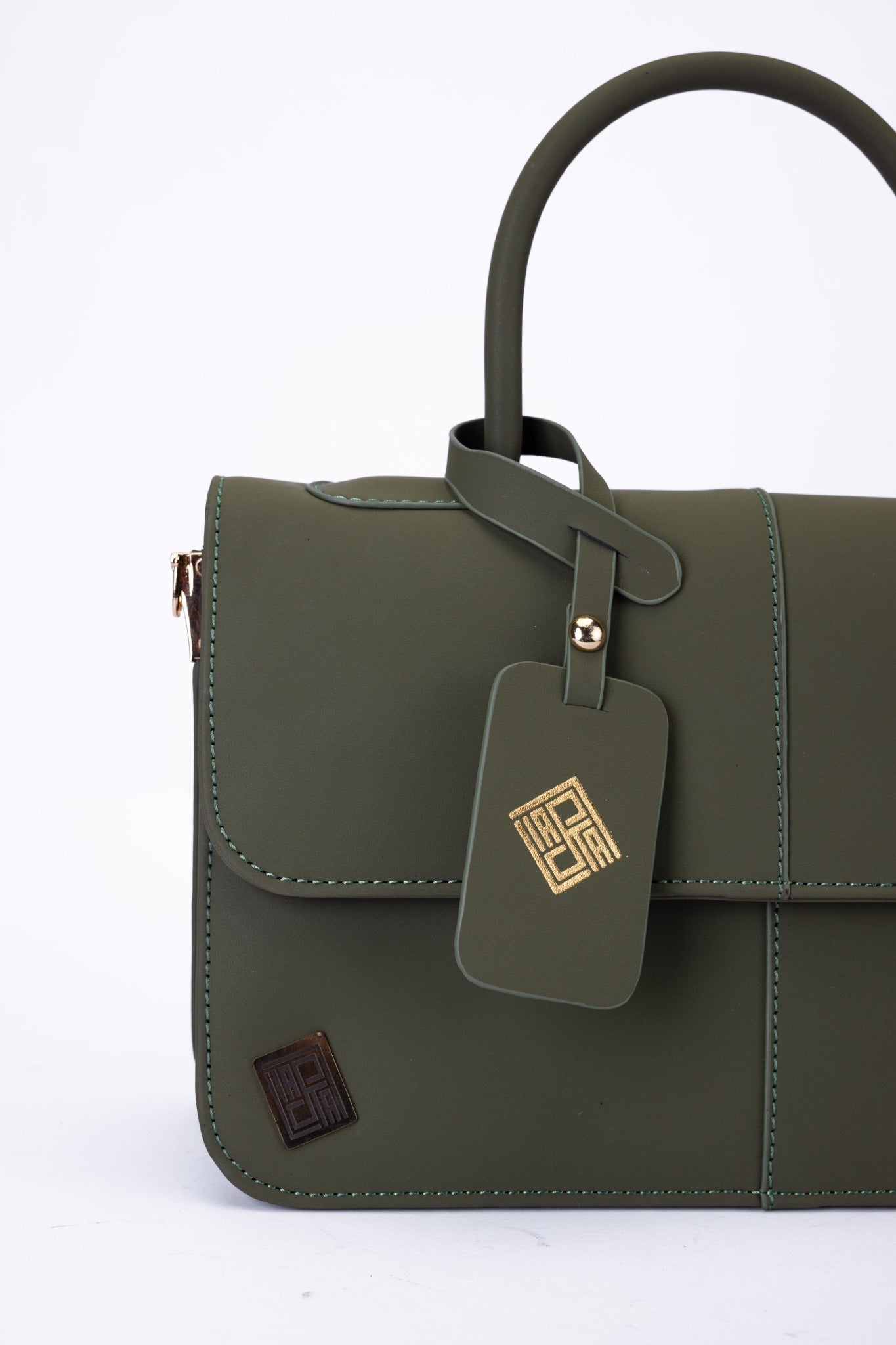 Elegant Dual-Tone Faux Leather Handbag