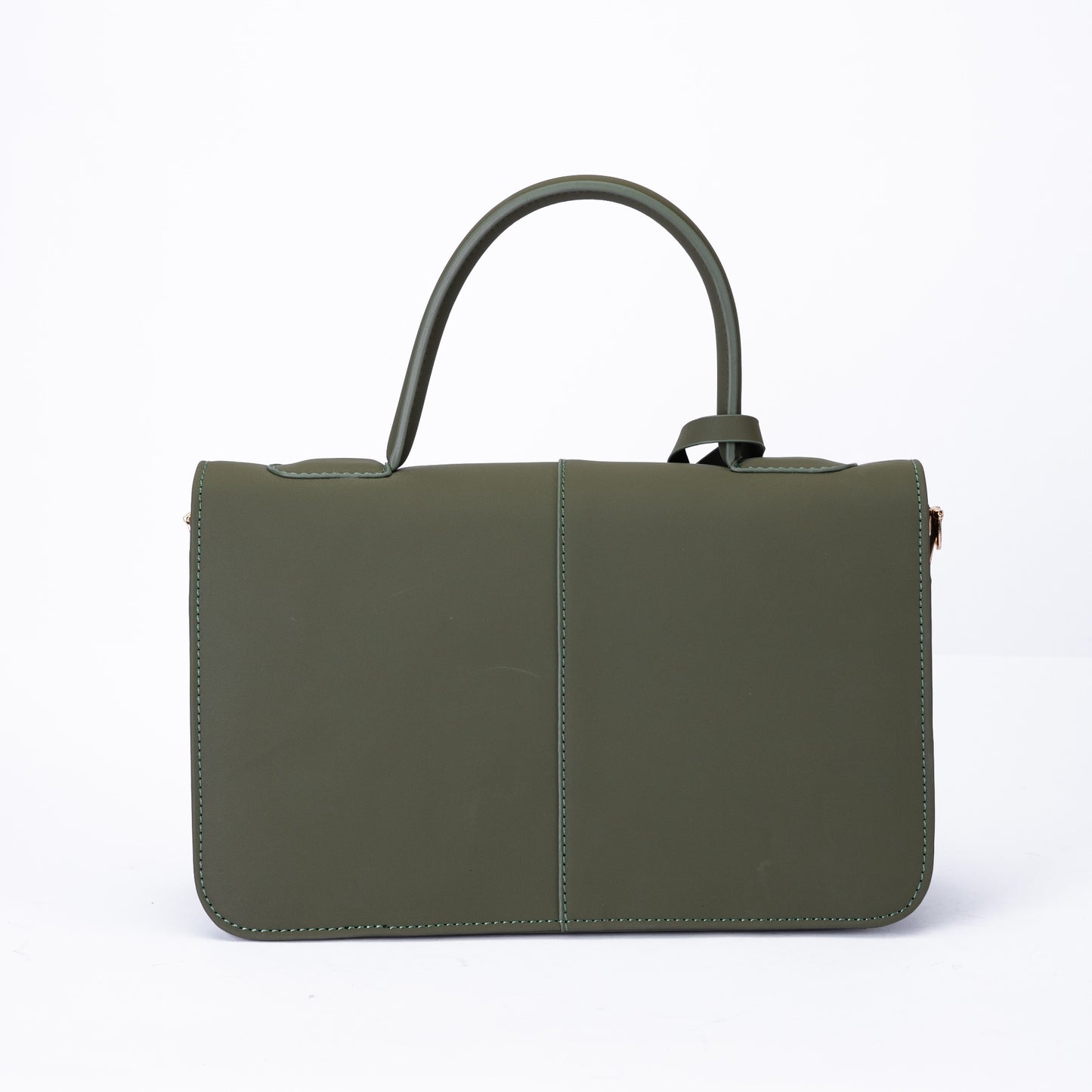 Elegant Dual-Tone Faux Leather Handbag