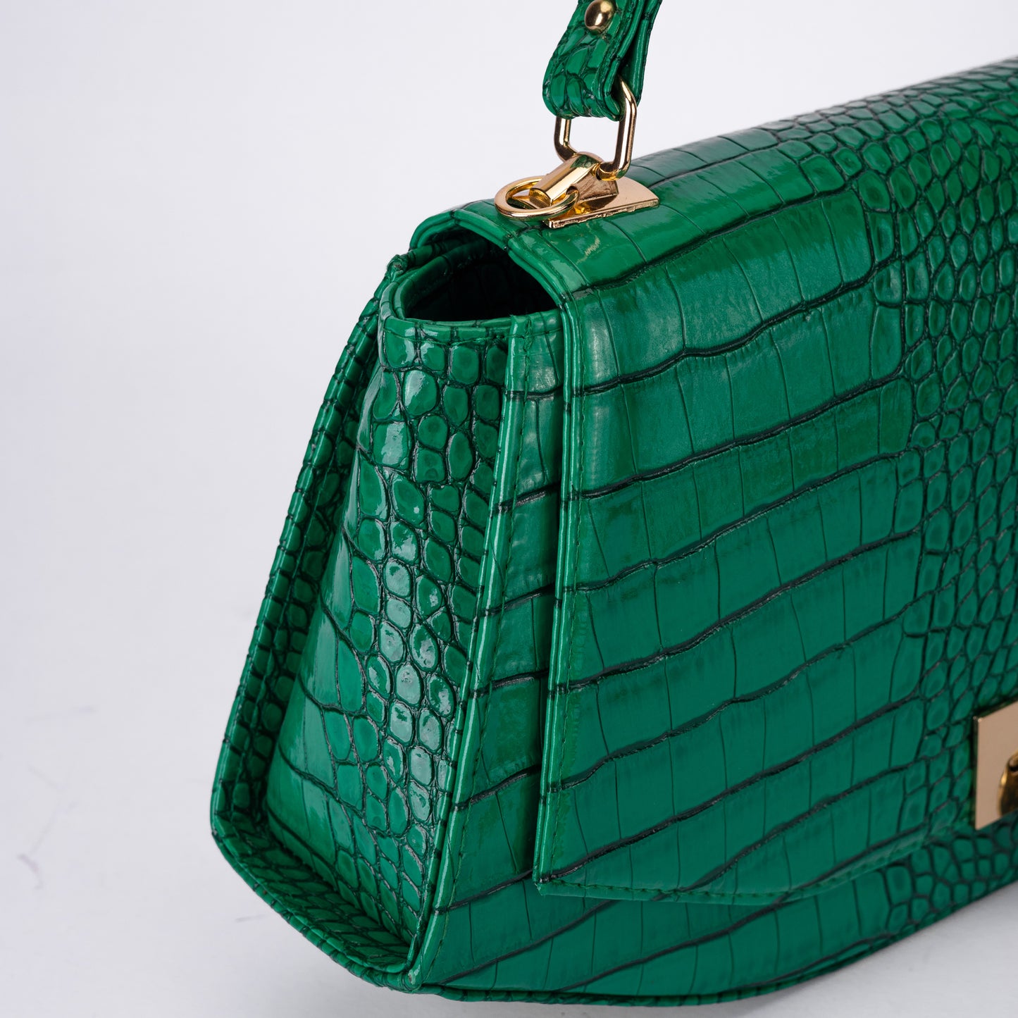 Luxury Croc-Effect Structured Handbag