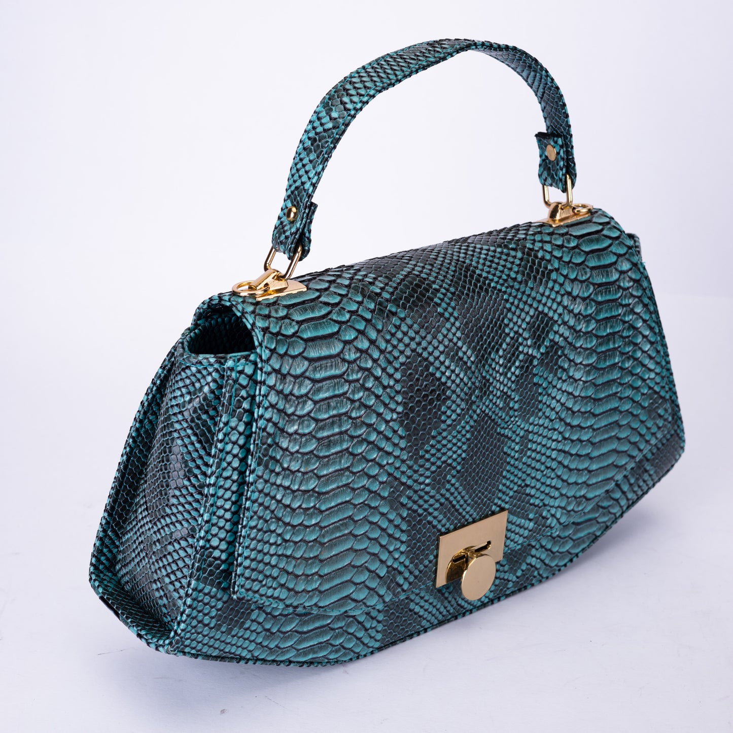 Luxury Croc-Effect Structured Handbag