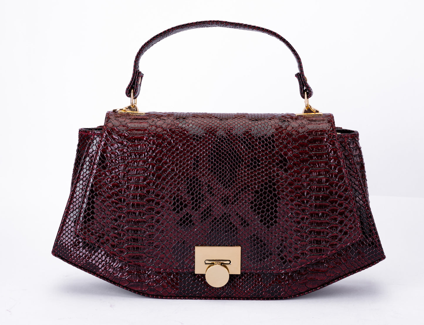 Luxury Croc-Effect Structured Handbag