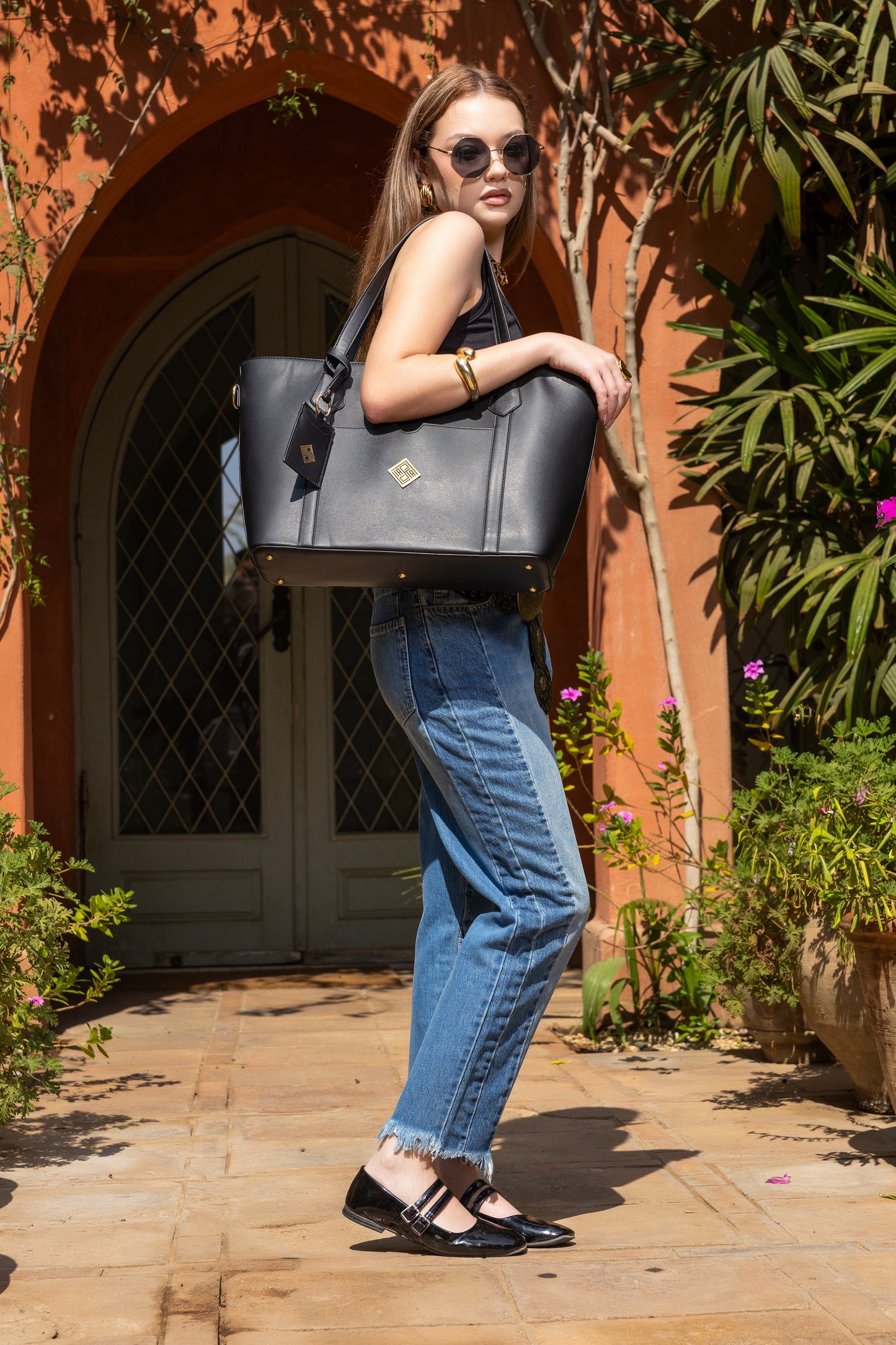 Classic Faux Leather Shoulder Bag