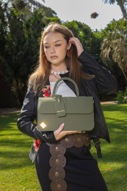 Elegant Dual-Tone Faux Leather Handbag