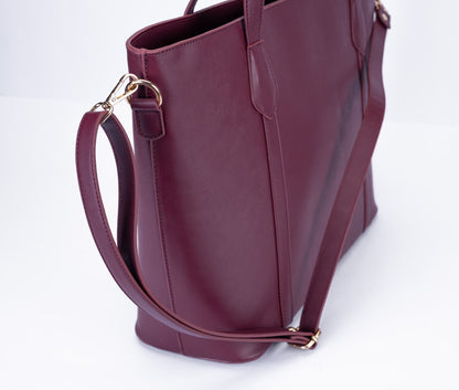 Classic Faux Leather Shoulder Bag