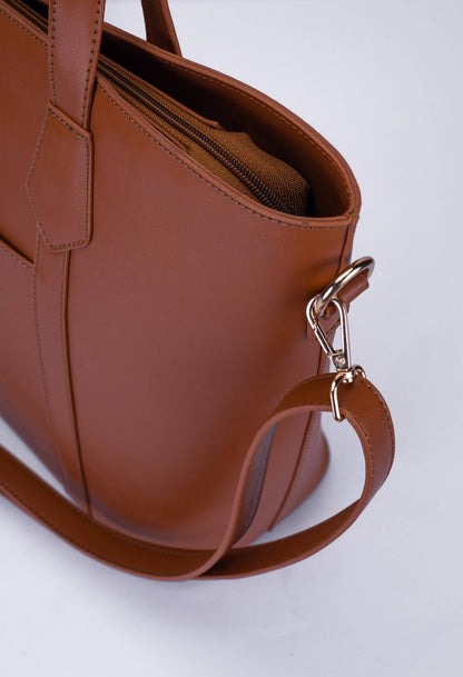Classic Faux Leather Shoulder Bag