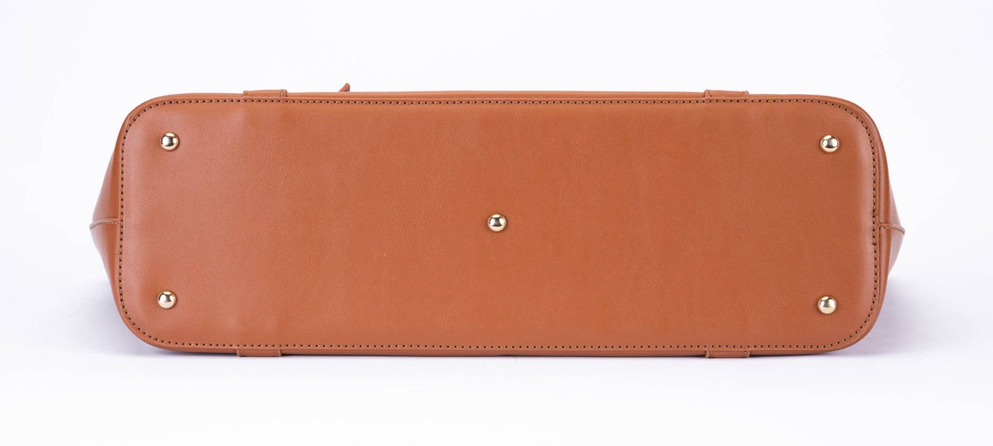 Classic Faux Leather Shoulder Bag