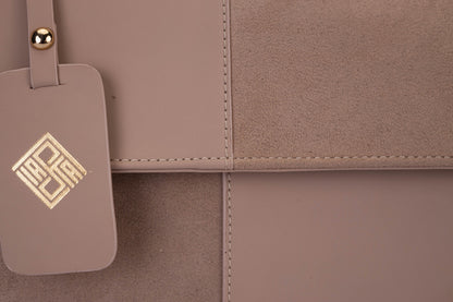 Elegant Dual-Tone Faux Leather Handbag