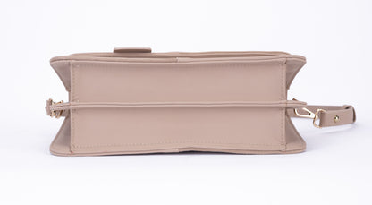 Elegant Dual-Tone Faux Leather Handbag