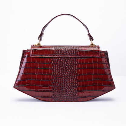 Luxury Croc-Effect Structured Handbag