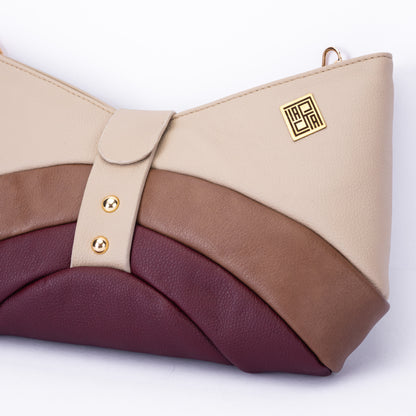 Bow-Inspired Shoulder Bag with Gold Chain