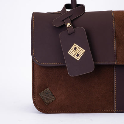 Elegant Dual-Tone Faux Leather Handbag