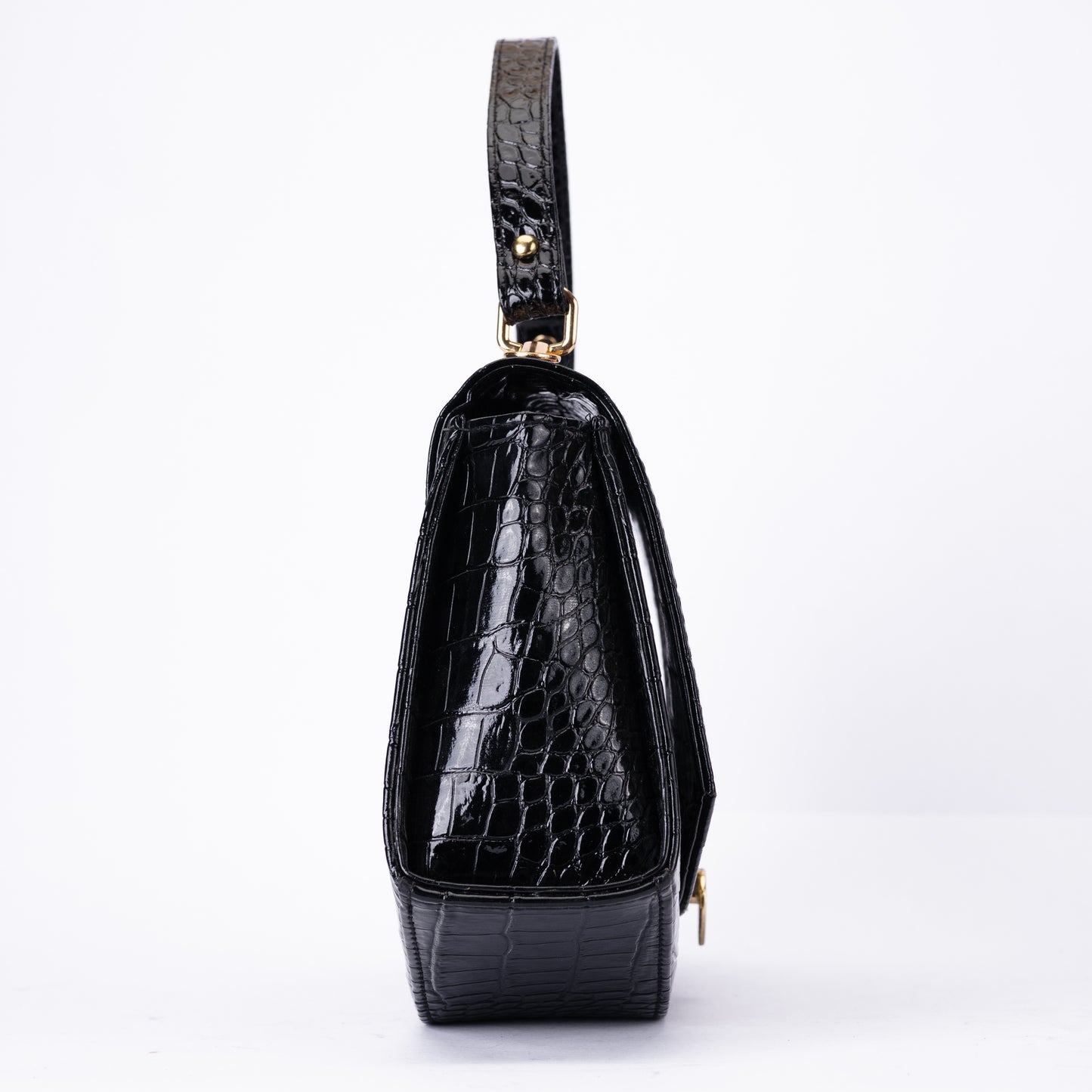 Luxury Croc-Effect Structured Handbag