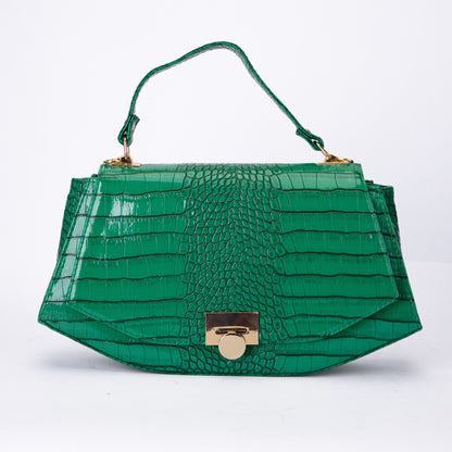 Luxury Croc-Effect Structured Handbag