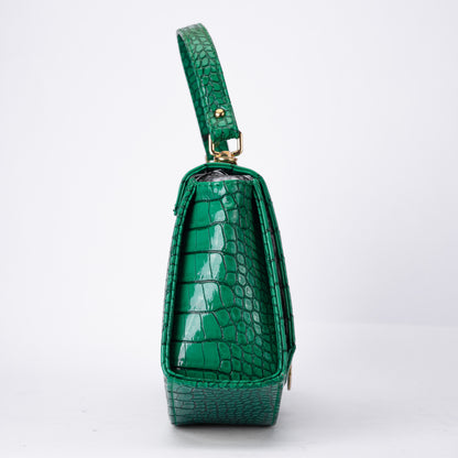 Luxury Croc-Effect Structured Handbag
