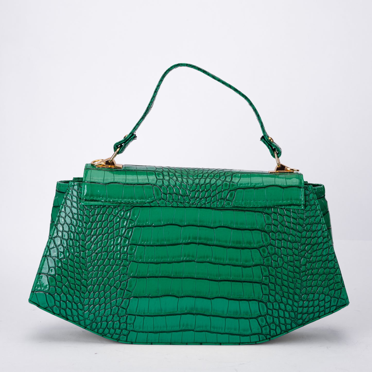 Luxury Croc-Effect Structured Handbag