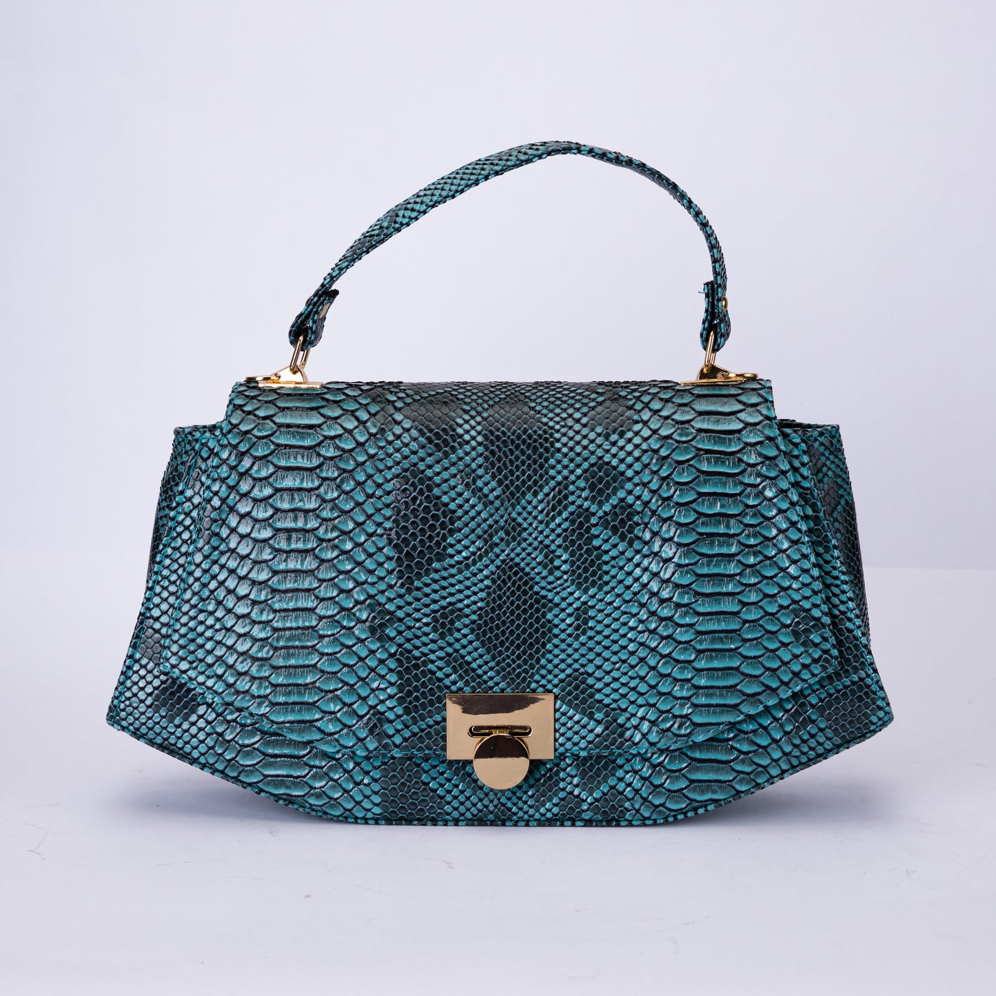 Luxury Croc-Effect Structured Handbag
