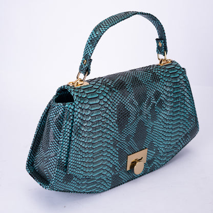 Luxury Croc-Effect Structured Handbag