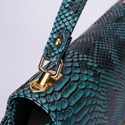 Luxury Croc-Effect Structured Handbag