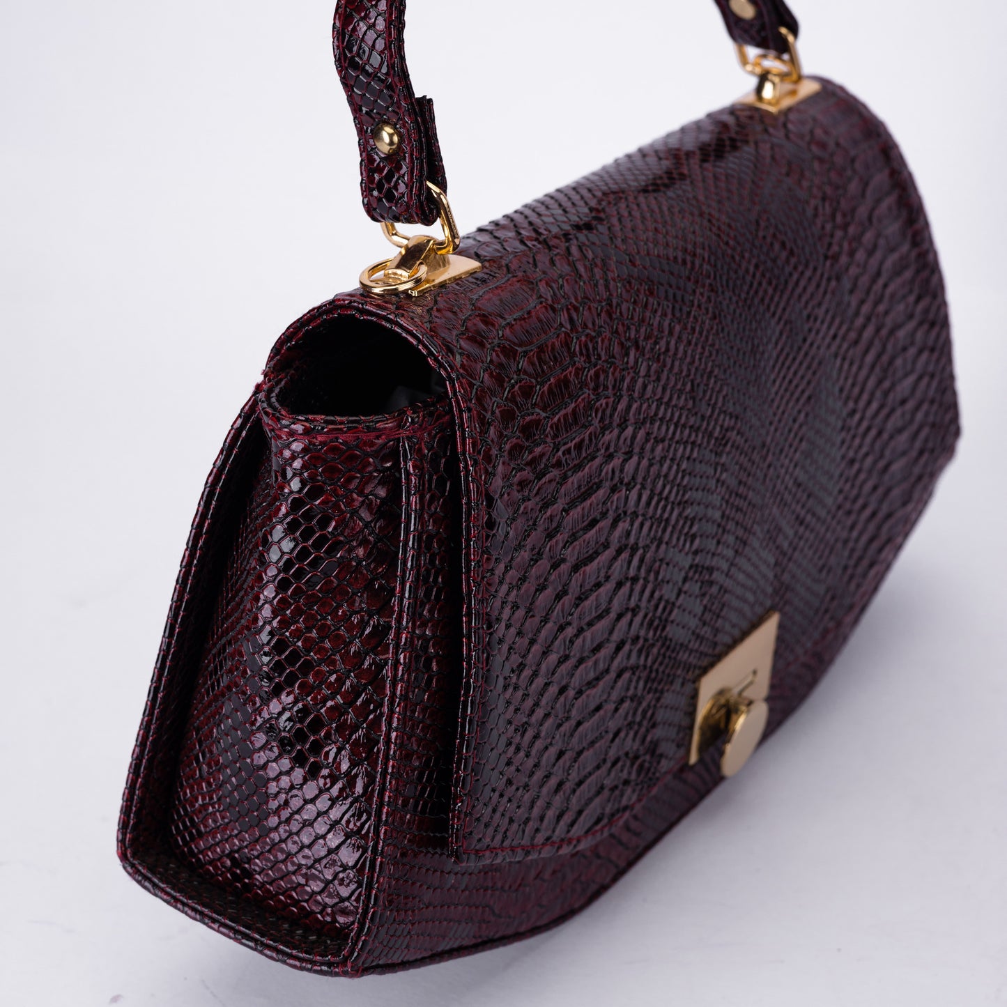 Luxury Croc-Effect Structured Handbag