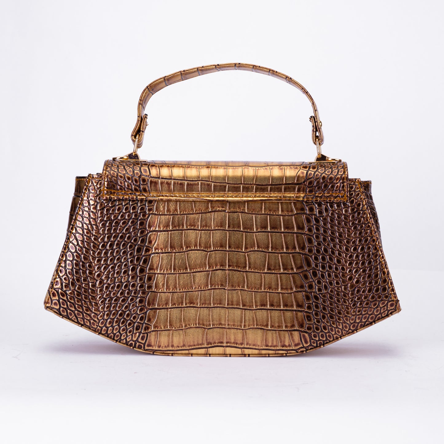 Luxury Croc-Effect Structured Handbag
