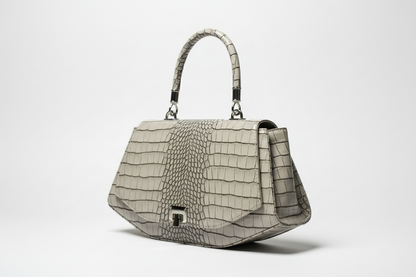 Luxury Croc-Effect Structured Handbag