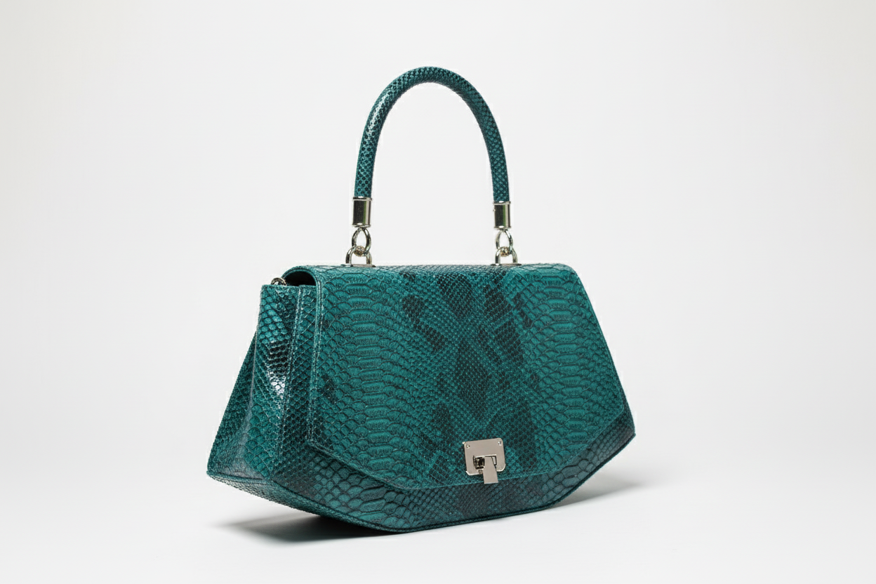 Luxury Croc-Effect Structured Handbag