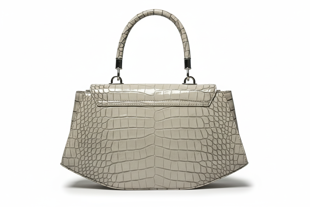 Luxury Croc-Effect Structured Handbag