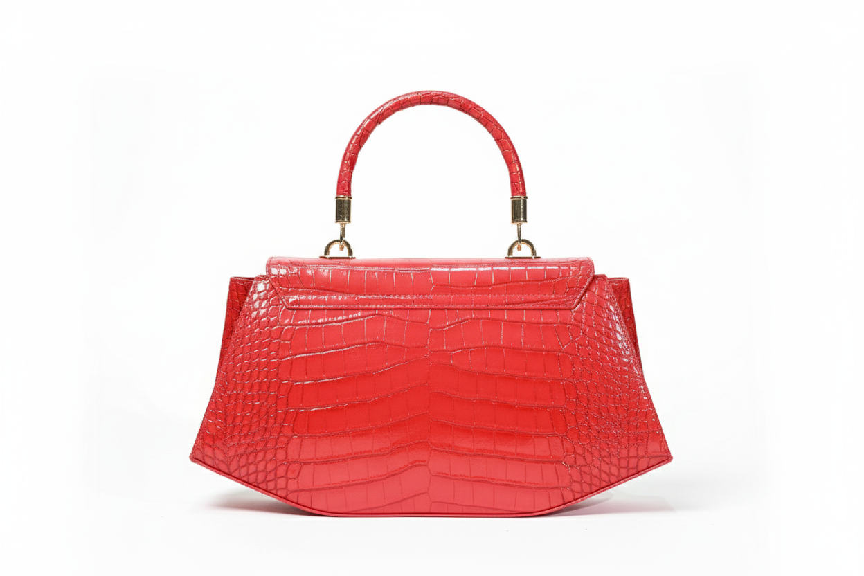 Luxury Croc-Effect Structured Handbag