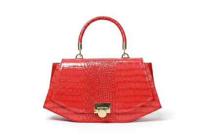 Luxury Croc-Effect Structured Handbag