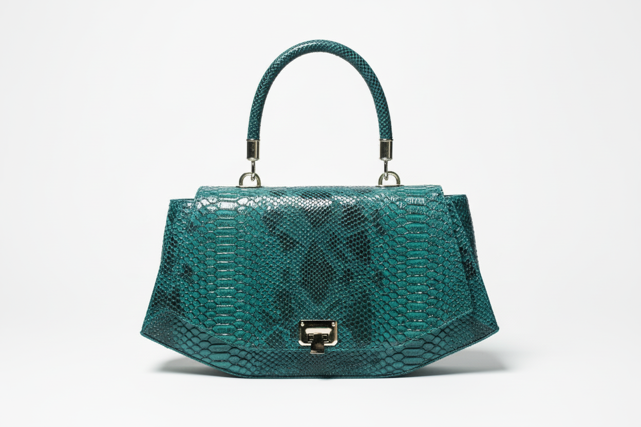 Luxury Croc-Effect Structured Handbag