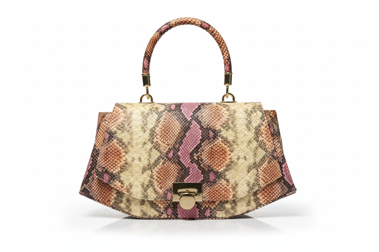 Luxury Croc-Effect Structured Handbag