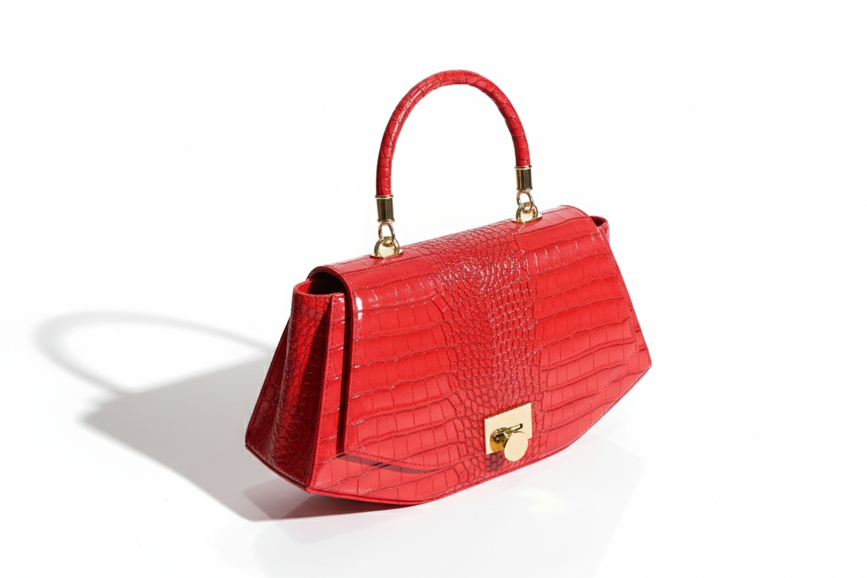 Luxury Croc-Effect Structured Handbag