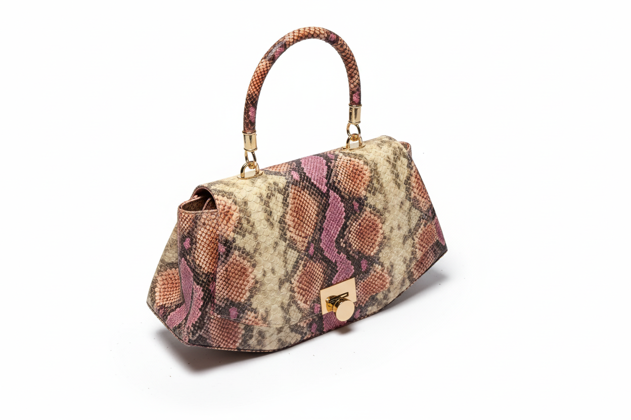 Luxury Croc-Effect Structured Handbag