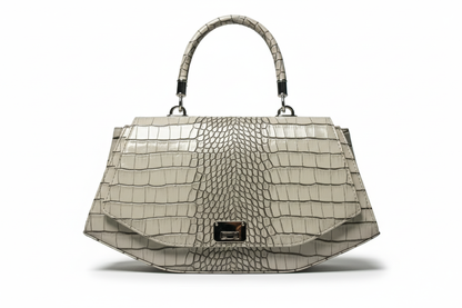 Luxury Croc-Effect Structured Handbag