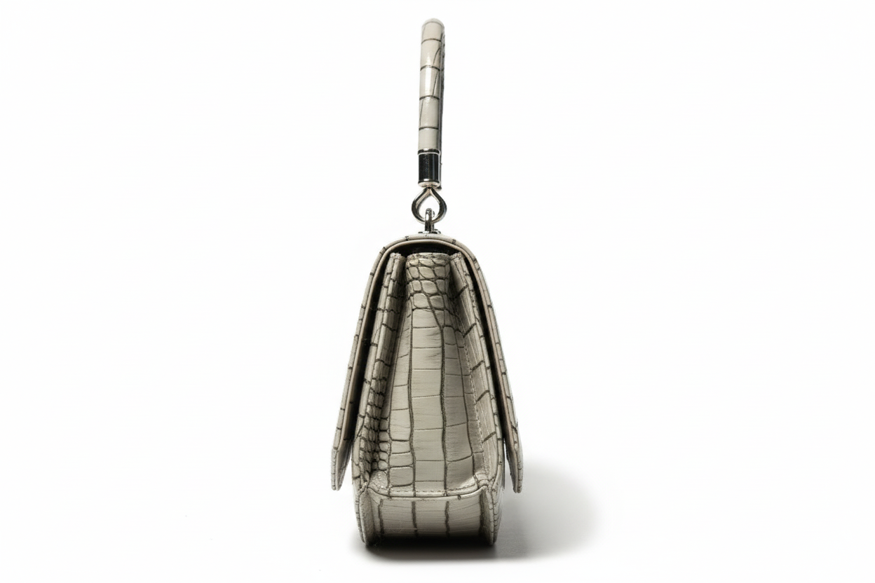 Luxury Croc-Effect Structured Handbag