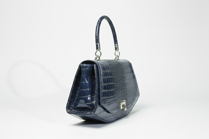 Luxury Croc-Effect Structured Handbag