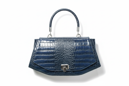 Luxury Croc-Effect Structured Handbag